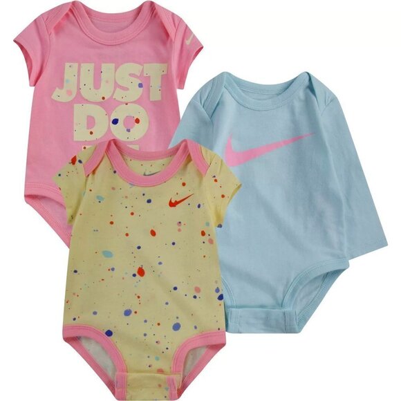 Nike baby girl speckled bodysuit 3 pack - Picture 1 of 7
